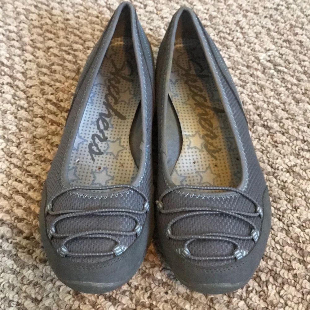 Skechers grey slip ons